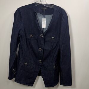 Ann Taylor Denim Split Hem Jacket size medium.NWT